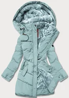 Kurtki damskie - PIKOWANA ZIMOWA  KURTKA DAMSKA MIĘTOWA (2M-963) - LHD - miniaturka - grafika 1