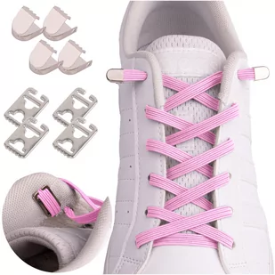 Sznurówki bez wiązania klipsy jasny róż - Akcesoria obuwnicze Sznurówki bez wiązania klipsy jasny róż - Akcesoria obuwnicze - miniaturka - grafika 1