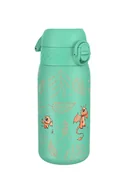 Bidony dla dzieci - Bidon, butelka stalowa na wodę ION8 Single Wall Dragons 400ml z nadrukiem - miniaturka - grafika 1