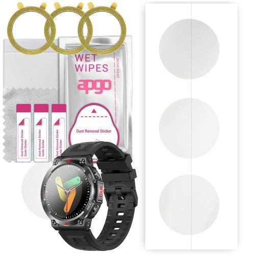 3x folia ochronna hydrożelowa MATOWA do Colmi V70 - apgo Smartwatch Hydrogel MATTE Protection Ochrona na ekran smartwatcha
