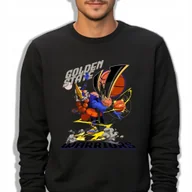 Bluzy męskie - Bluza Męska Czarna Golden State Warriors Koszykówka Basketball Rozmiar L - miniaturka - grafika 1