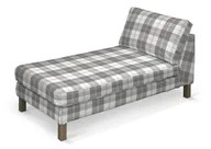 Pokrowce na meble - Dekoria pl pl Pokrowiec na szezlong Karlstad wolnostojący krótki krata szaro-biała 80 x 160 x 80 cm Edinburgh 732-115-79 - miniaturka - grafika 1