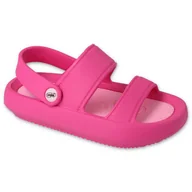 Buty dla dziewczynek - Befado obuwie dziecięce - pink/ light pink 069X005 różowe - miniaturka - grafika 1