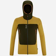Odzież trekkingowa damska - Kurtka polarowa męska MILLET M Fusion Grid Hoodie Żółty - miniaturka - grafika 1