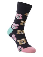 Skarpetki damskie - Happy Socks - skarpety z drobnej dzianiny, niebieski|różowy|wielokolorowy - miniaturka - grafika 1