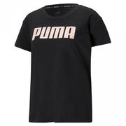 Koszulki i topy damskie - Koszulka damska Puma RTG Logo Tee czarna 586454 56 - miniaturka - grafika 1