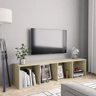 Regały - vidaXL Regał na książki/szafka TV, kolor dąb sonoma, 143x30x36 cm vidaXL - miniaturka - grafika 1