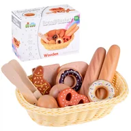 Zabawy w naśladowanie dorosłych - Koszyk z pieczywem drewniane produkty ZA4134 - miniaturka - grafika 1