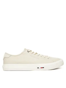 Tommy Hilfiger Tenisówki Hi Vulc Street Canvas FM0FM05515 Beżowy - Trampki męskie - miniaturka - grafika 1