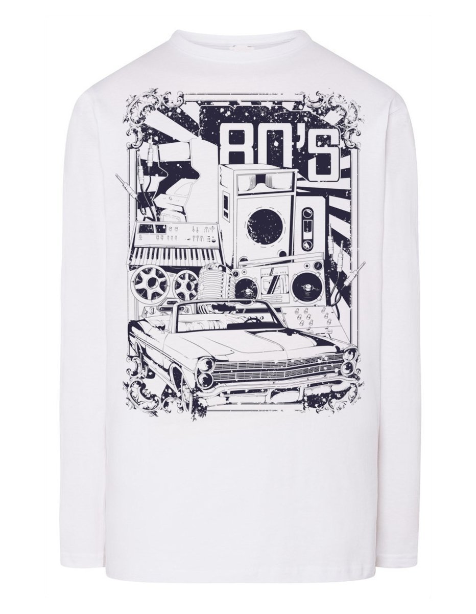 Longsleeve RETRO nadruk lata 80te 80s r.S