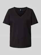 Koszulki i topy damskie - T-shirt z dekoltem w serek model ‘Ria’ - miniaturka - grafika 1