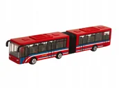 Samochody i pojazdy dla dzieci - Autobus Miejski Duży Czerwony Metalowy Przegubowy 23 Cm Zabawka Dla Dzieci - miniaturka - grafika 1