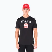 Koszulki męskie - Koszulka męska New Era NOS NBA Regular Atlanta Hawks black - miniaturka - grafika 1