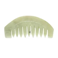 Akcesoria medycyny naturalnej - Jadeitowy grzebień do masażu - 9 cm - Wschód - miniaturka - grafika 1