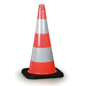 Pachołki i taśmy ostrzegawcze - Pachołek drogowy ostrzegawczy, wysokość 750 mm - miniaturka - grafika 1