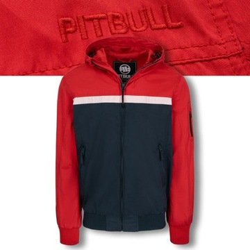 Męska Kurtka przejściowa z kapturem Pitbull 2 Color Longwood Wiatrówka