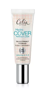 Celia Style Hydro Cover Perfect Look długotrwały podkład kryjąco-nawilżający 102 PIASEK - Podkłady do twarzy - miniaturka - grafika 1