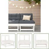 Sofy ogrodowe - Sofa ogrodowa The Living Store z litej sosny w kolorze białym - miniaturka - grafika 1