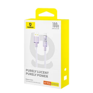 Kabel Baseus Gem USB-USB C 100W 1m (fioletowy) - Kable USB - miniaturka - grafika 1