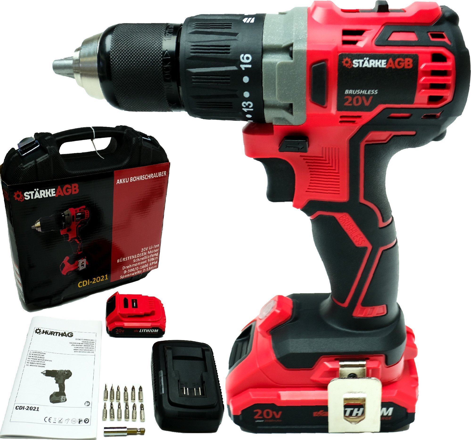 HurthAG WIERTARKO WKRĘTARKA 2x 20v Li-Ion UDAR BEZSZCZOTKOWA