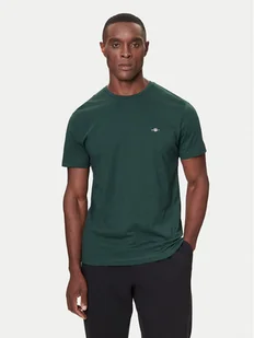 Gant T-Shirt Shield 2003184 Zielony Regular Fit - Koszulki męskie - miniaturka - grafika 1