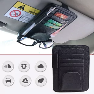Organizer samochodowy Alogy Car CO-S1 uchwyt etui do auta na karty, okulary na osłona przeciwsłoneczna czarny - Akcesoria motoryzacyjne - miniaturka - grafika 3