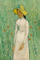 Plakaty - Plakat, Girl in White, Vincent van Gogh, 50x70 cm - miniaturka - grafika 1