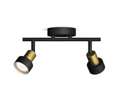 Lampy sufitowe - Philips - Oświetlenie punktowe CONDUIT 2xGU10/5W/230V czarne/mosiądz - miniaturka - grafika 1