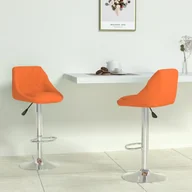 Taborety i hokery - vidaXL Lumarko Stołki barowe, 2 szt., pomarańczowe, sztuczna skóra 335186 - miniaturka - grafika 1