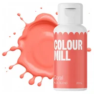 Dodatki do ciast w proszku - Barwnik olejowy do mas tłustych kremu czekolady koralowy colour mill 20ml - miniaturka - grafika 1
