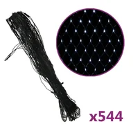 Lampy ogrodowe - vidaXL Siatka z lampek LED, zimna biel, 4x4 m, 544 LED 328783 - miniaturka - grafika 1