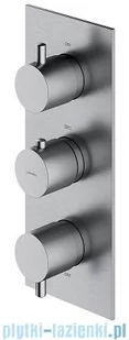 Omnires Y bateria podtynkowa termostatyczna 3-wyjściowa element natynkowy nikiel Y1238/KRONI - Baterie umywalkowe - miniaturka - grafika 1