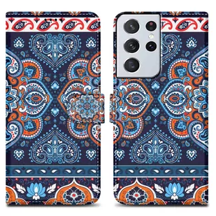 Etui Do Samsung Galaxy S21 ULTRA Pokrowiec w Niebieska Mandala No. 1 Etui Case Cover Obudowa Ochronny Cadorabo - Etui i futerały do telefonów - miniaturka - grafika 1