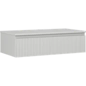 Szafki łazienkowe - Mexen Rivel szafka łazienkowa podumywalkowa 90 cm z blatem, 1 szuflada, ryflowana , szara mat - 91A20-09023-1-BFC62 - miniaturka - grafika 1