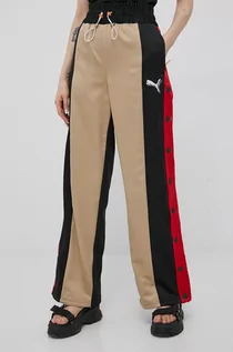 Spodnie damskie - Puma spodnie Title Nine damskie kolor czarny wzorzyste - grafika 1