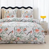 Pościel - Komplet pościeli 3D Ptaki Liście160x200 3-częściowy - miniaturka - grafika 1