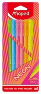 Cienkopisy - Cienkopis Graph Peps neon 6 kolorów Maped - miniaturka - grafika 1