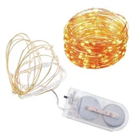 Oświetlenie świąteczne - Lampki na druciku 10 LED ciepła biel 50 cm na baterie IP20 - miniaturka - grafika 1