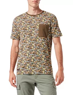 Camel Active Męski T-Shirt, Brązowy Olive Brown, Xl - Koszulki męskie - miniaturka - grafika 1