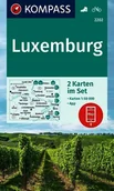 Przewodniki - Luksemburg Zestaw x 2 Mapa Turystyczna 2202 Kompass - miniaturka - grafika 1