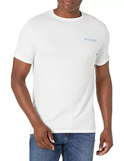 Koszulki męskie - Columbia Męski T-shirt męski Graphic, biały/flanelowy, średni - grafika 1