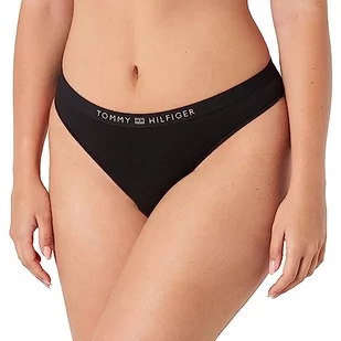 Tommy Hilfiger Stringi damskie, czarne, L, Czarny, L - Majtki damskie - miniaturka - grafika 1