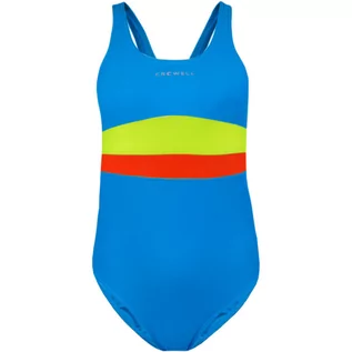 Stroje kąpielowe dla dziewczynek - Kostium kąpielowy dla dziewczynki Crowell Swan niebiesko-zielono-pomarańczowy - grafika 1