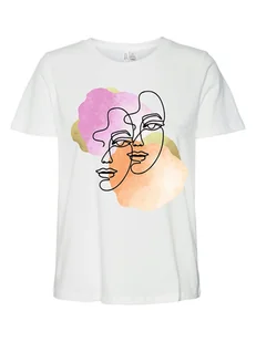 Vero Moda Koszulka w kolorze białym - Koszulki i topy damskie - miniaturka - grafika 1