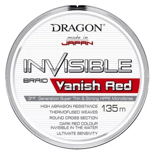 Plecionki Dragon Invisible Vanish Red 135 M 0,12 Mm - Żyłki wędkarskie - miniaturka - grafika 1