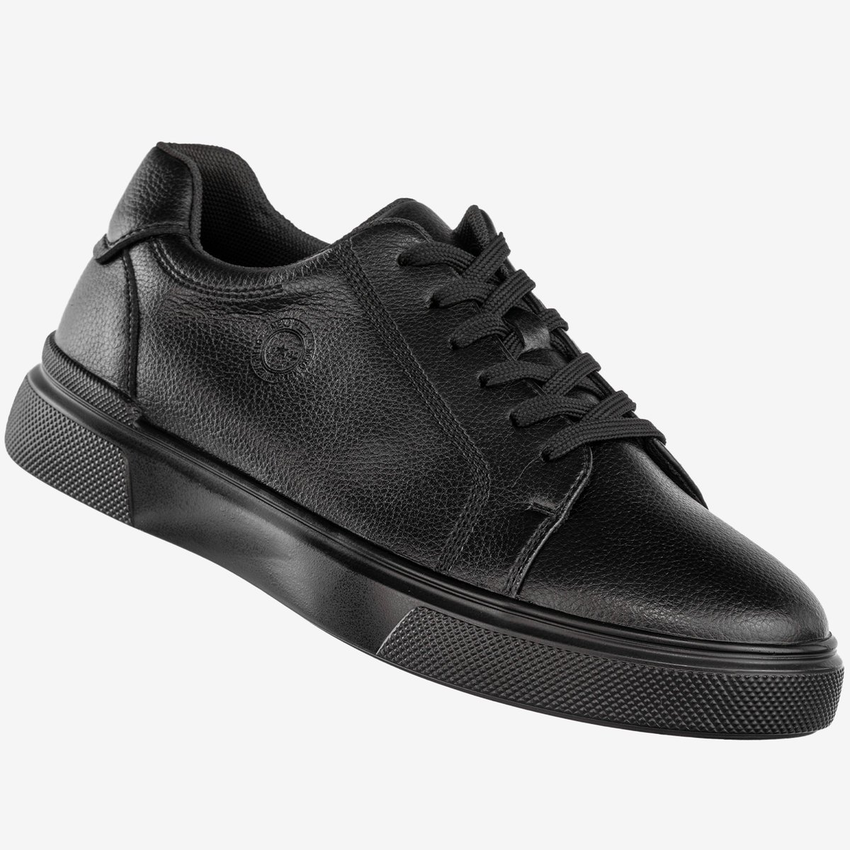 Sneakersy Męskie Tenisówki Ekoskóra Buty Półbuty Czarne Mekomelo Czarny 45