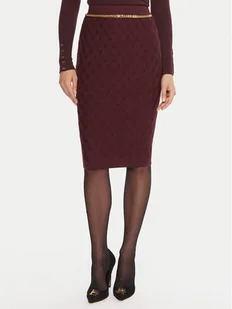 Elisabetta Franchi Spódnica ołówkowa GK-20B-56E2-V390 Bordowy Slim Fit - Spódnice - miniaturka - grafika 1