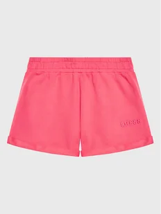 Guess Szorty materiałowe J3GD02 KA6R3 Różowy Regular Fit - Spodenki damskie - miniaturka - grafika 1