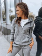 Bluzy damskie - Bluza damska rozpinana z kapturem antracytowa Dstreet BY0232-S - miniaturka - grafika 1