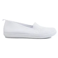 Slip on damskie - Białe materiałowe slip on damskie - Inna marka - miniaturka - grafika 1